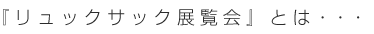 リュック展覧会とは