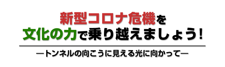 新型コロナウィルス感染症拡大の影響下<br>文化活動の灯を絶やさない迅速な施策を